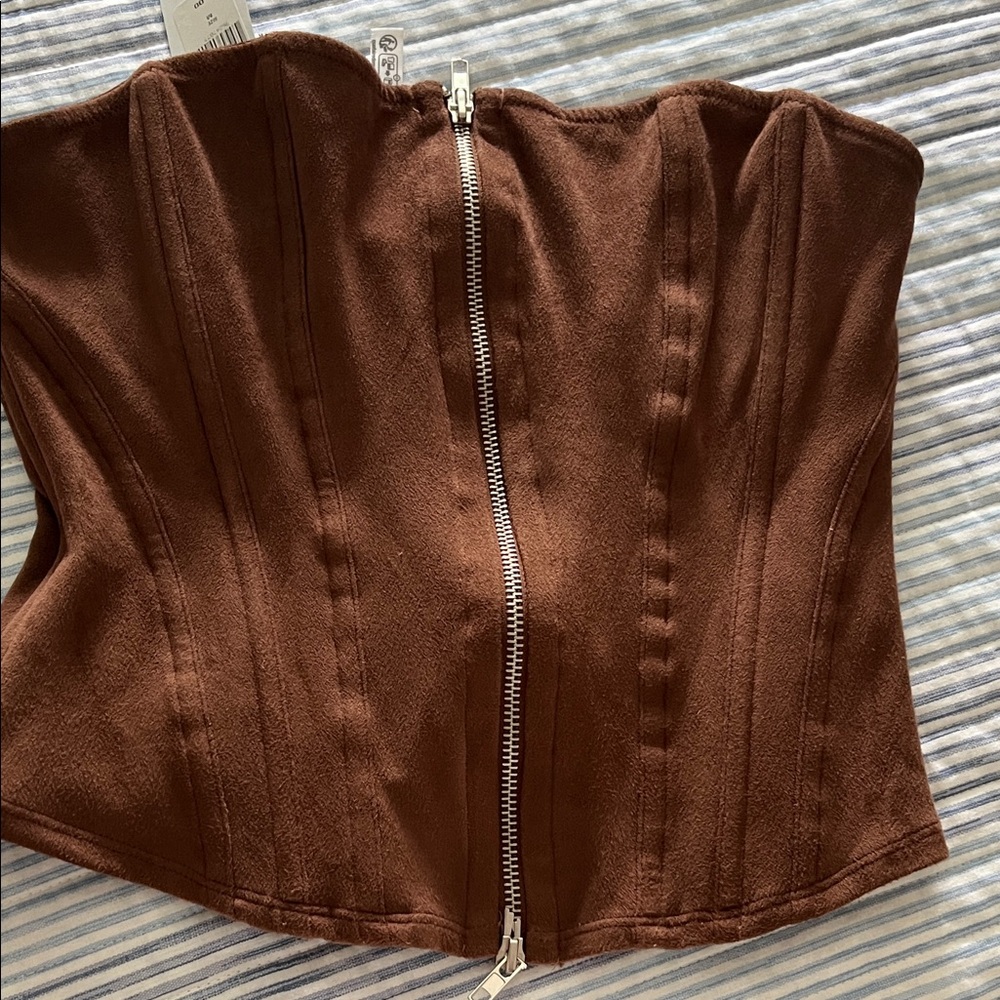 Urban Outfitters Brown Corset Top